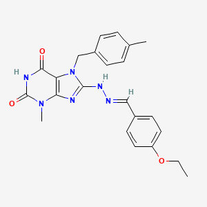 4-Ethoxybenzaldehyde [3-methyl-7-(4-methylbenzyl)-2,6-dioxo-2,3,6,7-tetrahydro-1H-purin-8-YL]hydrazone