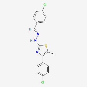 4-Chlorobenzaldehyde (4-(4-chlorophenyl)-5-methyl-1,3-thiazol-2-YL)hydrazone