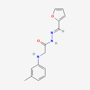 molecular formula C14H15N3O2 B11981857 N'-(Furan-2-ylmethylene)-2-(m-tolylamino)acetohydrazide CAS No. 302909-04-2