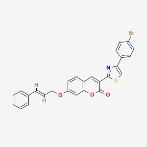 3-(4-(4-Bromophenyl)-1,3-thiazol-2-YL)-7-(cinnamyloxy)-2H-chromen-2-one