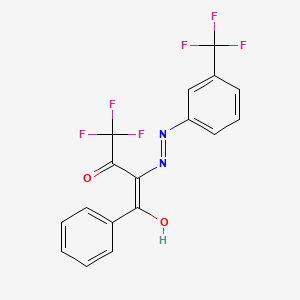 (2Z)-4,4,4-trifluoro-1-phenyl-2-{2-[3-(trifluoromethyl)phenyl]hydrazinylidene}butane-1,3-dione