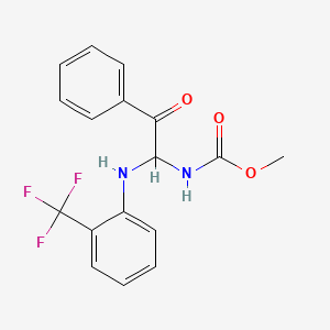 methyl N-(2-oxo-2-phenyl-1-{[2-(trifluoromethyl)phenyl]amino}ethyl)carbamate