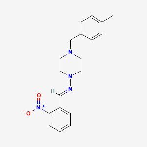 molecular formula C19H22N4O2 B11982136 4-(4-Methylbenzyl)-N-(2-nitrobenzylidene)-1-piperazinamine 