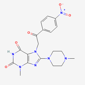 3-Methyl-8-(4-methyl-1-piperazinyl)-7-[2-(4-nitrophenyl)-2-oxoethyl]-3,7-dihydro-1H-purine-2,6-dione