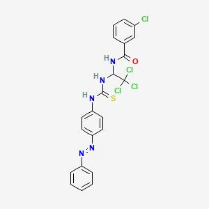 3-chloro-N-{2,2,2-trichloro-1-[({4-[(E)-phenyldiazenyl]anilino}carbothioyl)amino]ethyl}benzamide