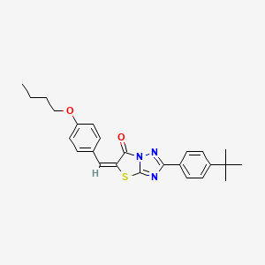 (5E)-5-(4-butoxybenzylidene)-2-(4-tert-butylphenyl)[1,3]thiazolo[3,2-b][1,2,4]triazol-6(5H)-one