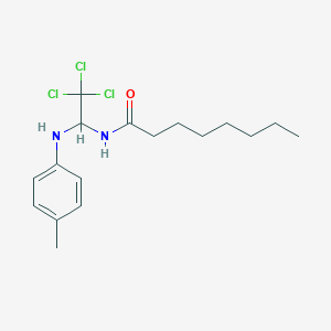 molecular formula C17H25Cl3N2O B11982215 N-[2,2,2-trichloro-1-(4-toluidino)ethyl]octanamide 