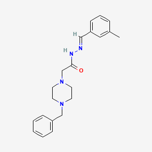 2-(4-benzyl-1-piperazinyl)-N'-[(E)-(3-methylphenyl)methylidene]acetohydrazide