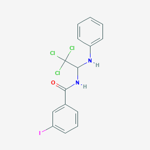 molecular formula C15H12Cl3IN2O B11982282 N-(1-anilino-2,2,2-trichloroethyl)-3-iodobenzamide CAS No. 6644-42-4