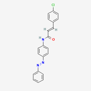 (2E)-3-(4-chlorophenyl)-N-{4-[(E)-phenyldiazenyl]phenyl}-2-propenamide