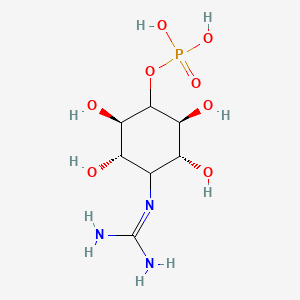 molecular formula C7H16N3O8P B1198232 1-Guanidino-1-deoxy-scyllo-inositol 4-phosphate 