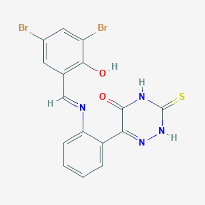 6-(2-((3,5-Dibromo-2-hydroxybenzylidene)amino)phenyl)-3-thioxo-3,4-dihydro-1,2,4-triazin-5(2H)-one