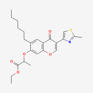 2(6-Hexyl-3-(2-ME-thiazol-4-YL)-4-oxo-4H-chromen-7-yloxy)propionic acid ET ester