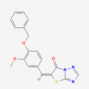 (5E)-5-[4-(benzyloxy)-3-methoxybenzylidene][1,3]thiazolo[3,2-b][1,2,4]triazol-6(5H)-one