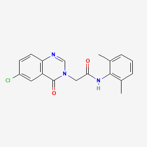 molecular formula C18H16ClN3O2 B11982383 2-(6-Chloro-4-oxo-3(4H)-quinazolinyl)-N-(2,6-dimethylphenyl)acetamide 