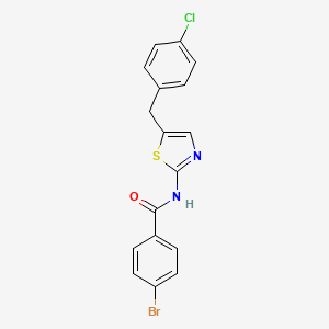 4-Bromo-N-(5-(4-chlorobenzyl)-1,3-thiazol-2-YL)benzamide