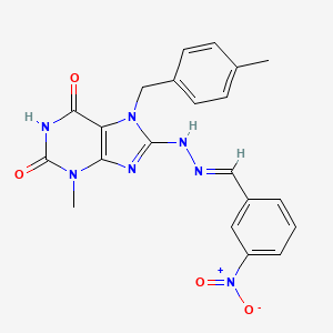 3-Nitrobenzaldehyde [3-methyl-7-(4-methylbenzyl)-2,6-dioxo-2,3,6,7-tetrahydro-1H-purin-8-YL]hydrazone