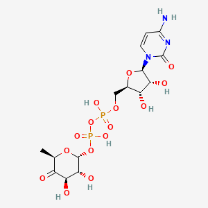molecular formula C15H23N3O15P2 B1198246 CDP-4-dehydro-6-deoxy-D-glucose 