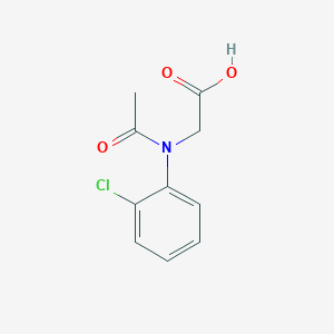 molecular formula C10H10ClNO3 B11982476 2-[N-(2-chlorophenyl)acetamido]acetic acid 