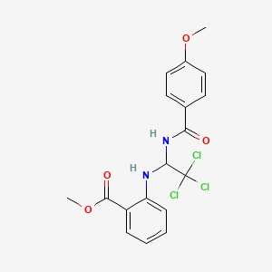 Methyl 2-({2,2,2-trichloro-1-[(4-methoxybenzoyl)amino]ethyl}amino)benzoate