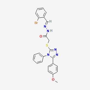 N'-[(E)-(2-bromophenyl)methylidene]-2-{[5-(4-methoxyphenyl)-4-phenyl-4H-1,2,4-triazol-3-yl]sulfanyl}acetohydrazide