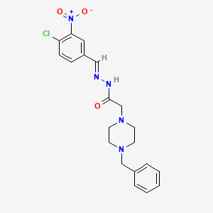 molecular formula C20H22ClN5O3 B11982552 2-(4-benzyl-1-piperazinyl)-N'-[(E)-(4-chloro-3-nitrophenyl)methylidene]acetohydrazide 