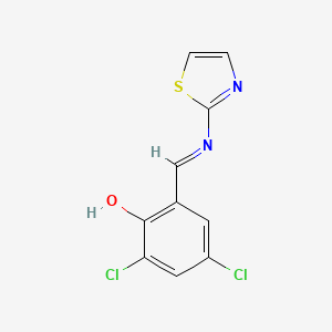 2,4-Dichloro-6-[(E)-thiazol-2-yliminomethyl]-phenol