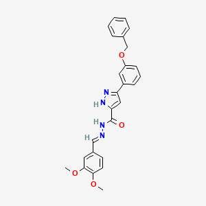 3-(3-(Benzyloxy)PH)-N'-(3,4-dimethoxybenzylidene)-1H-pyrazole-5-carbohydrazide