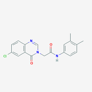 2-(6-Chloro-4-oxo-3(4H)-quinazolinyl)-N-(3,4-dimethylphenyl)acetamide