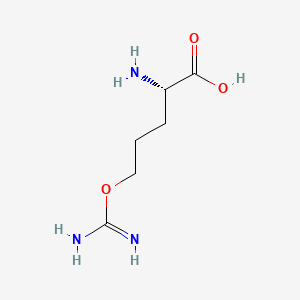 molecular formula C6H13N3O3 B1198265 O-(L-Norvalyl-5)-isourea CAS No. 40736-35-4
