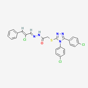 molecular formula C25H18Cl3N5OS B11982657 C25H18Cl3N5OS 