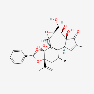 molecular formula C27H30O8 B1198267 Daphnetoxin CAS No. 28164-88-7