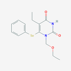 B119827 5-Ethyl-1-(ethoxymethyl)-6-(phenylselenenyl)uracil CAS No. 144433-06-7