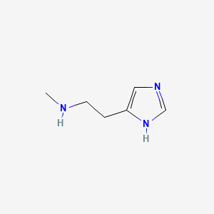 molecular formula C6H11N3 B1198270 1H-Imidazole-4-ethanamine, N-methyl- CAS No. 673-50-7