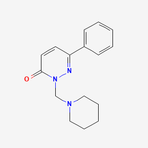 molecular formula C16H19N3O B11982785 3(2H)-Pyridazinone, 6-phenyl-2-(piperidino)methyl- CAS No. 35451-74-2