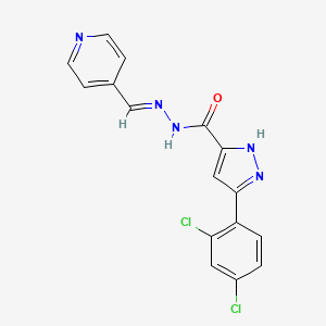 3-(2,4-dichlorophenyl)-N'-[(E)-4-pyridinylmethylidene]-1H-pyrazole-5-carbohydrazide