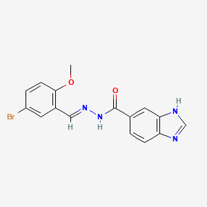 N'-(5-bromo-2-methoxybenzylidene)-1H-benzimidazole-6-carbohydrazide