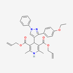 diallyl 4-[3-(4-ethoxyphenyl)-1-phenyl-1H-pyrazol-4-yl]-2,6-dimethyl-1,4-dihydro-3,5-pyridinedicarboxylate