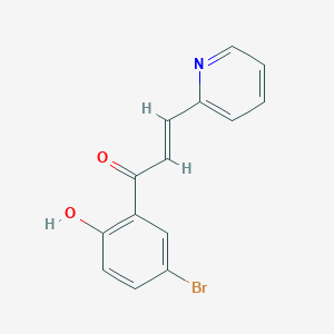 molecular formula C14H10BrNO2 B11982878 (E)-1-(5-bromo-2-hydroxyphenyl)-3-pyridin-2-ylprop-2-en-1-one 