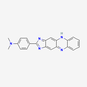 molecular formula C21H17N5 B11982883 4-(1H-Imidazo(4,5-B)phenazin-2-YL)-N,N-dimethylaniline CAS No. 2417-59-6