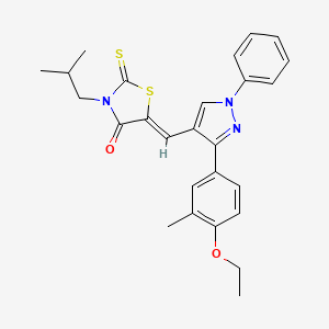 (5Z)-5-{[3-(4-Ethoxy-3-methylphenyl)-1-phenyl-1H-pyrazol-4-YL]methylene}-3-isobutyl-2-thioxo-1,3-thiazolidin-4-one