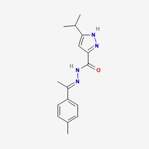 3-Isopropyl-N'-(1-(p-tolyl)ethylidene)-1H-pyrazole-5-carbohydrazide