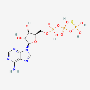 molecular formula C10H16N5O12P3S B1198299 Phosphothiophosphoric acid-adenylate ester CAS No. 35094-46-3