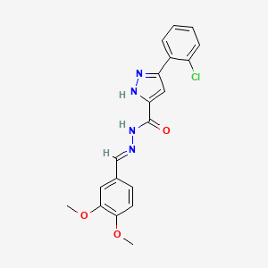 3-(2-chlorophenyl)-N'-[(E)-(3,4-dimethoxyphenyl)methylidene]-1H-pyrazole-5-carbohydrazide