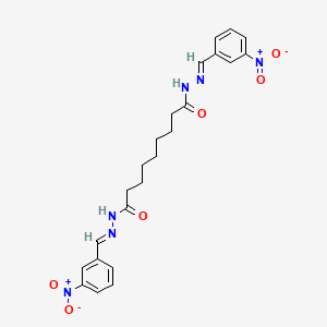 N'~1~,N'~9~-bis[(E)-(3-nitrophenyl)methylidene]nonanedihydrazide