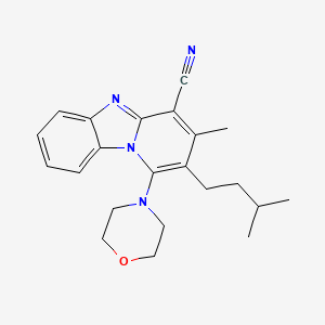 3-Methyl-2-(3-methylbutyl)-1-(morpholin-4-yl)pyrido[1,2-a]benzimidazole-4-carbonitrile