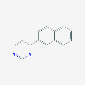 molecular formula C14H10N2 B11983153 Pyrimidine, 4-(2-naphthalenyl)- CAS No. 92060-43-0