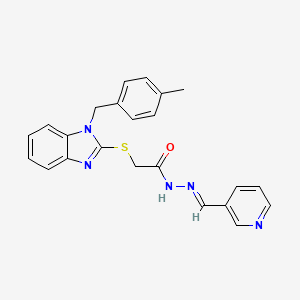 2-{[1-(4-methylbenzyl)-1H-benzimidazol-2-yl]thio}-N'-[(E)-3-pyridinylmethylidene]acetohydrazide