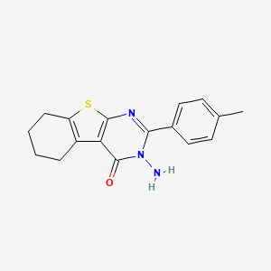 molecular formula C17H17N3OS B1198329 3-Amino-2-(4-methylphenyl)-5,6,7,8-tetrahydro-[1]benzothiolo[2,3-d]pyrimidin-4-one 