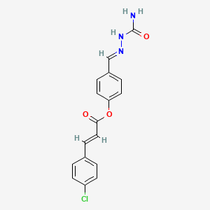 4-[(E)-(2-carbamoylhydrazinylidene)methyl]phenyl (2E)-3-(4-chlorophenyl)prop-2-enoate